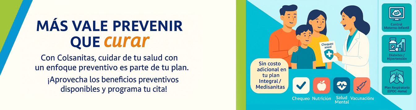 Servicios preventivos y especialidades médicas Colsanitas